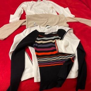 Lot Of 4 Sonia Raquel sweaters all extra small in USED condition sold as is